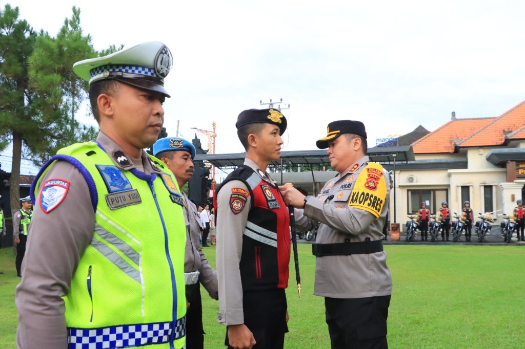Polres Klungkung Gelar Apel Kesiapan Pasukan Ops Cipkon Agung 2026.