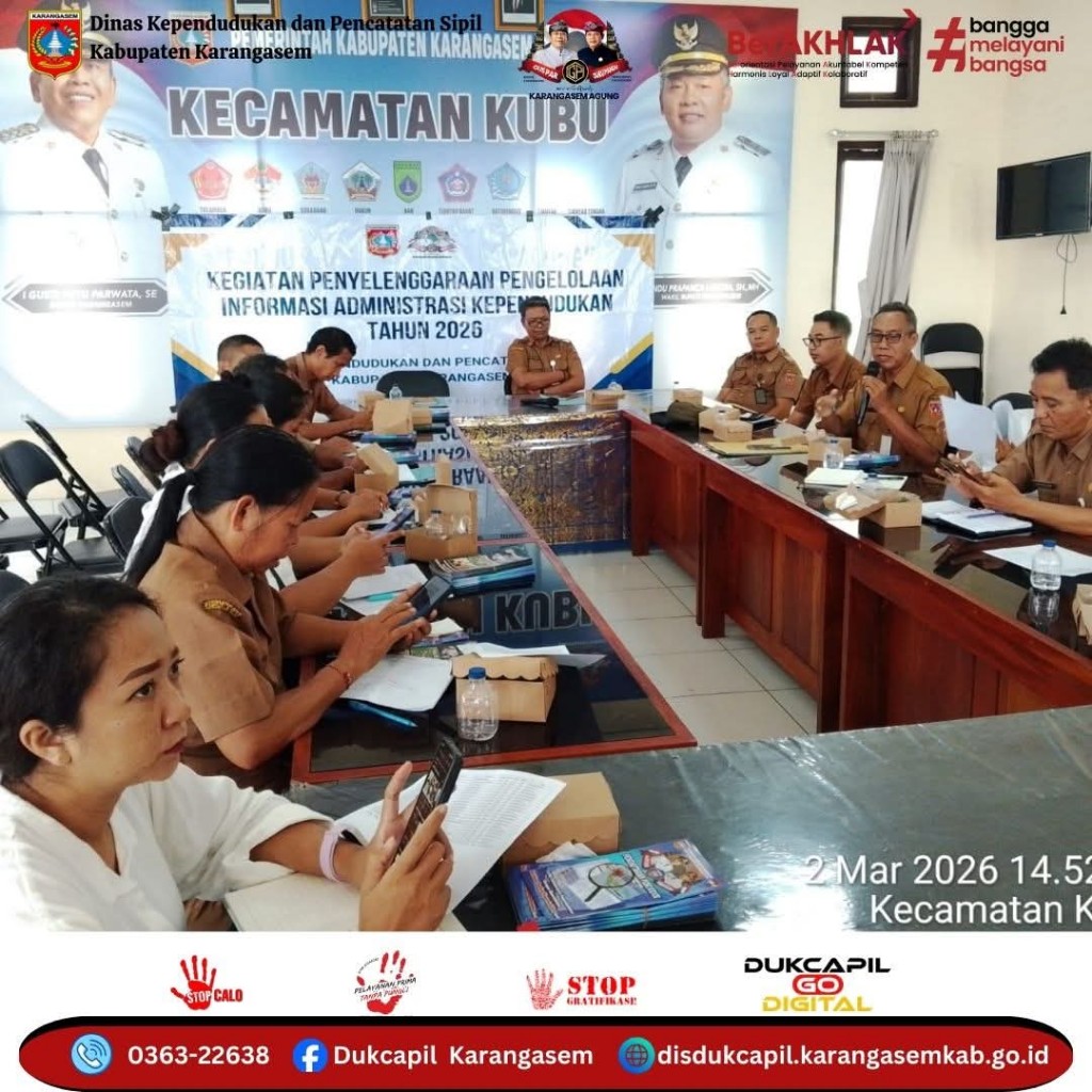 Dukcapil Karangasem selenggarakan kegiatan pengelolaan informasi...