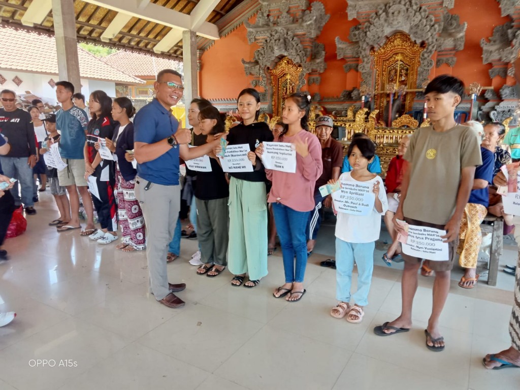 Gelar Aksi Berbagi Kasih, Kodim 1610/Klungkung Berkolaborasi Dengan Yayasan Satu Hati Dan Perdosni