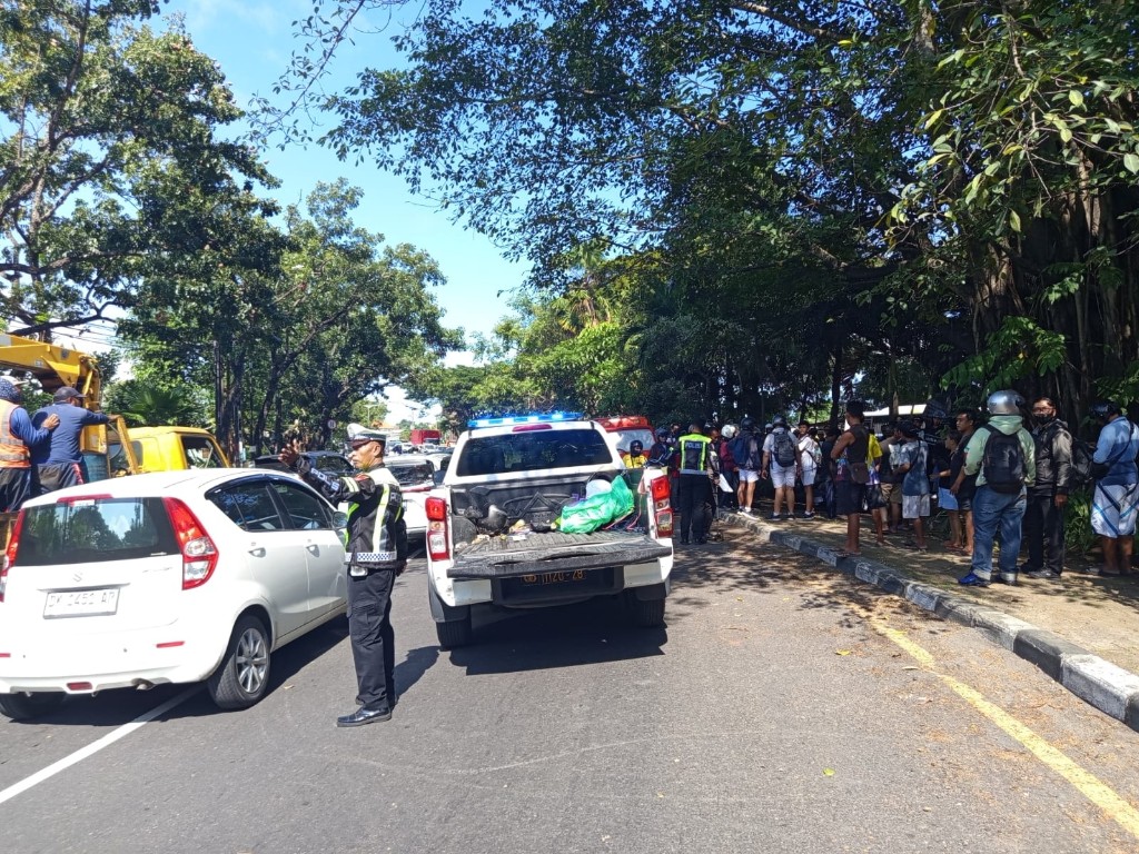 Polsek Dentim Amankan TKP Laka Out of Control