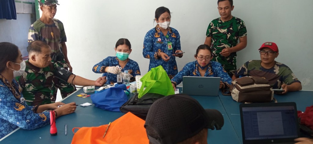 Jaga Dan Tingkatkan Kesehatan Personel, Koramil Dawan Gelar Rikes Bersama Puskesmas Dawan