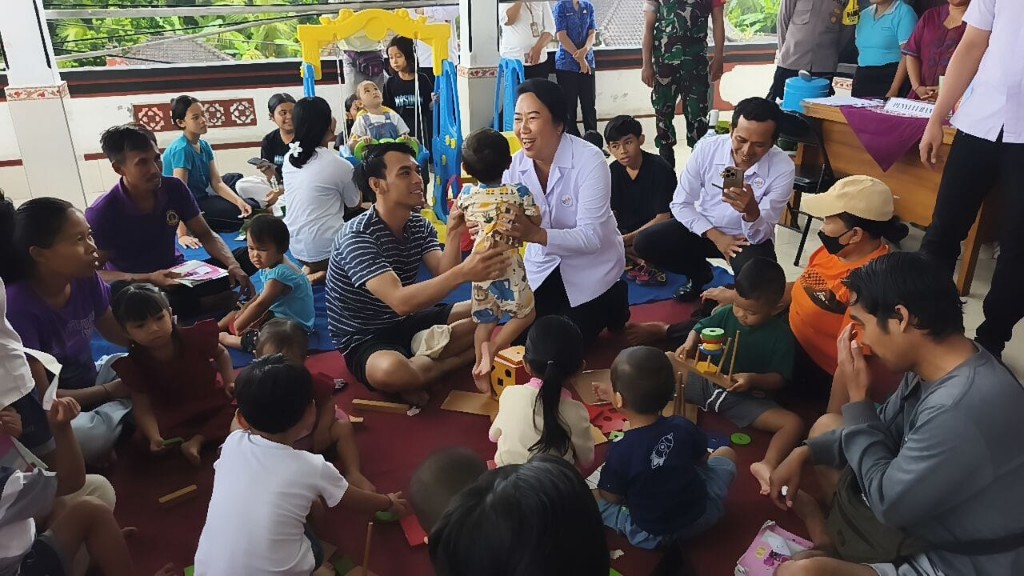 Sariasih Sedana Arta Hadiri Gebyar posyandu dengan 6 SPM di Banjar Selati Desa Bunutin, Bangli