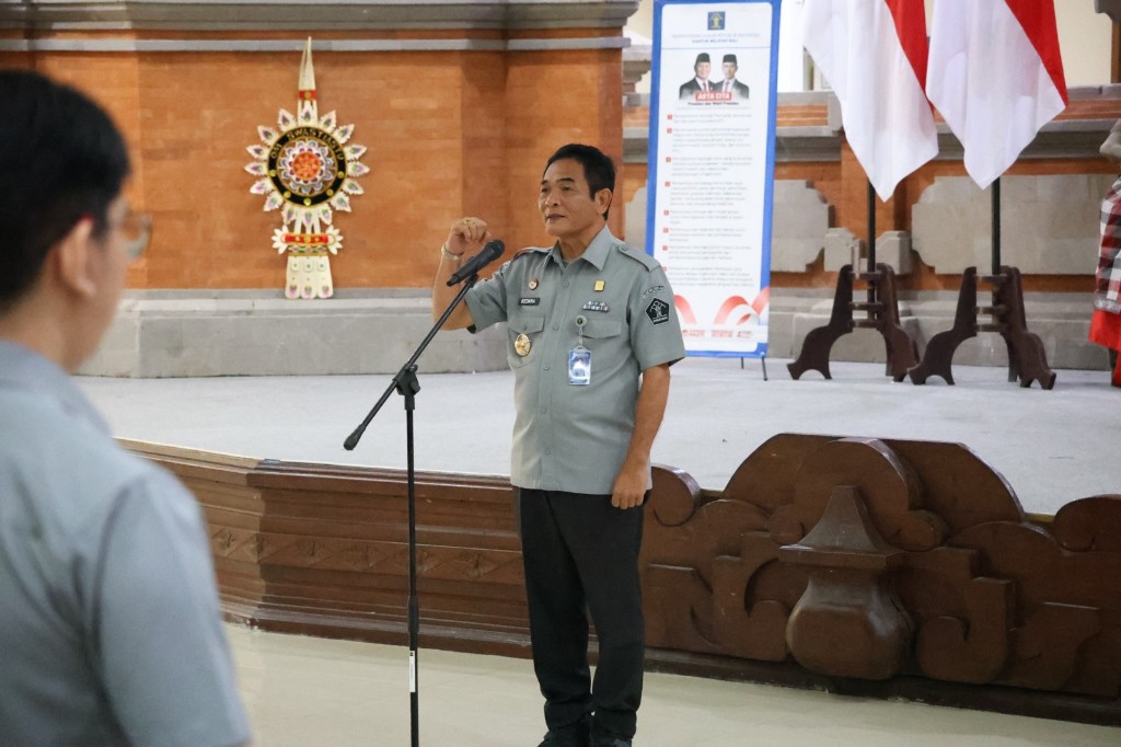 Pimpin Apel Pagi Kanwil Kemenkum Bali, Kadiv Yankum Apresiasi Capaian IKPA dan Dorong Optimalisasi Kinerja Triwulan II