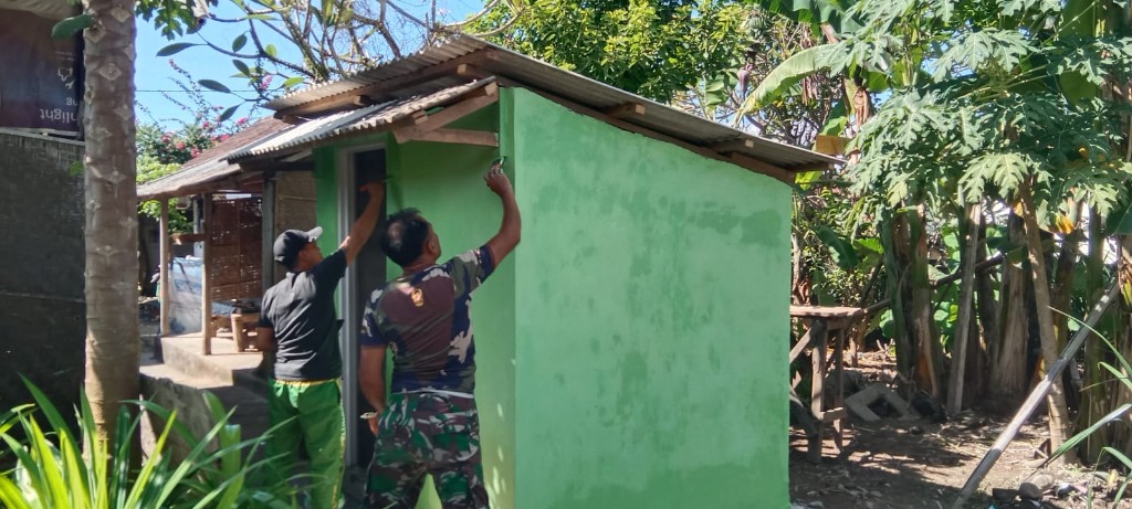 Rehab Jamban Kodim Klungkung Di Rumah Kadek Sutama Capai 90 Persen