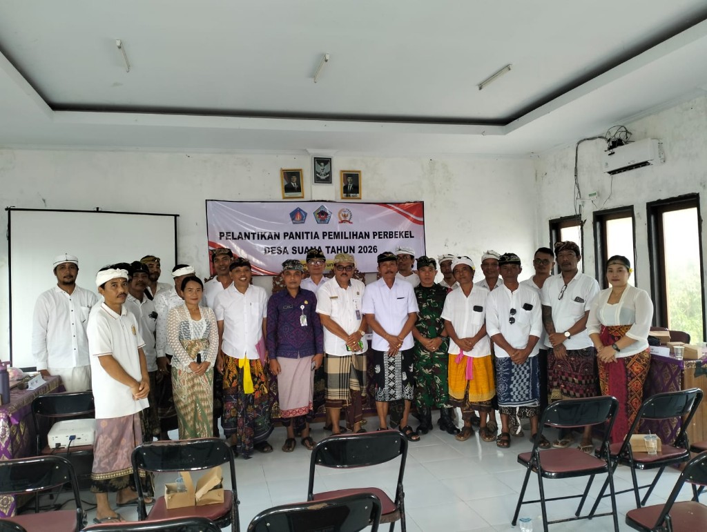 Jaga Sinergi Dukung Demokrasi, Danramil Nusa Penida Kerahkan Babinsa Sukseskan Upacara Pelantikan Panitia Pemilihan Perbekel