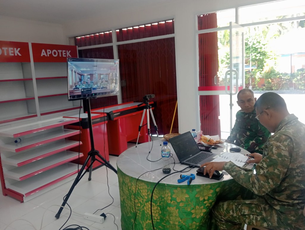 Dari Gerai KDKMP Desa Paksebali, Letkol Sidik Siap Dukung Penguatan Perekonomian Desa Saat Vicon Bersama Wapang TNI