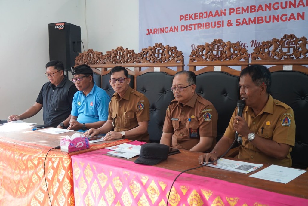 Usaha keras Pemda Klungkung bertahun tahun akhirnya terwujud,732 rumah Desa Pejukutan dapat sambungan pipa air bersih