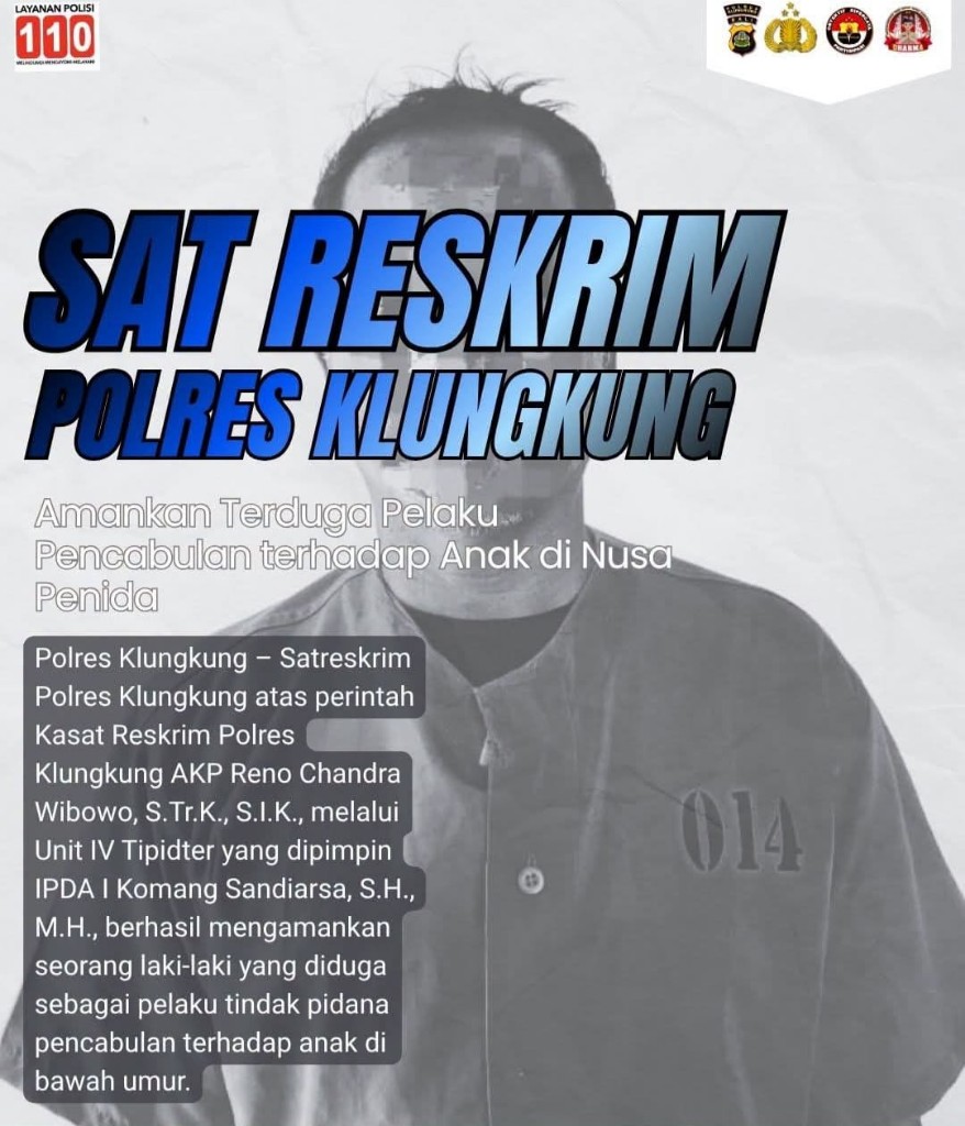 Satreskrim Polres Klungkung Amankan Terduga Pelaku Pencabulan...