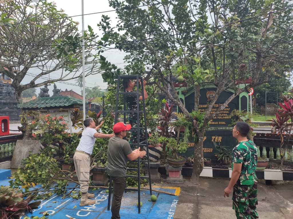 Kobarkan Semangat Kemerdekaan, Kodim Klungkung Bersolek Nuansa Merah Putih