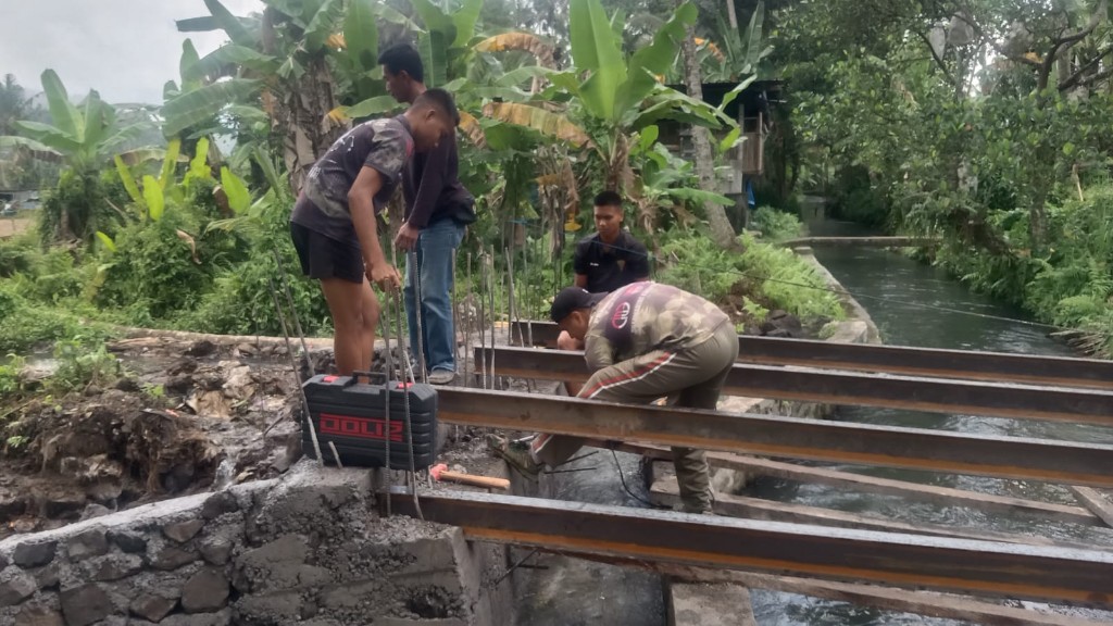 Dandim Klungkung Tegaskan Pembangunan Jembatan Garuda di Desa Tegak Sesuai Rencana 