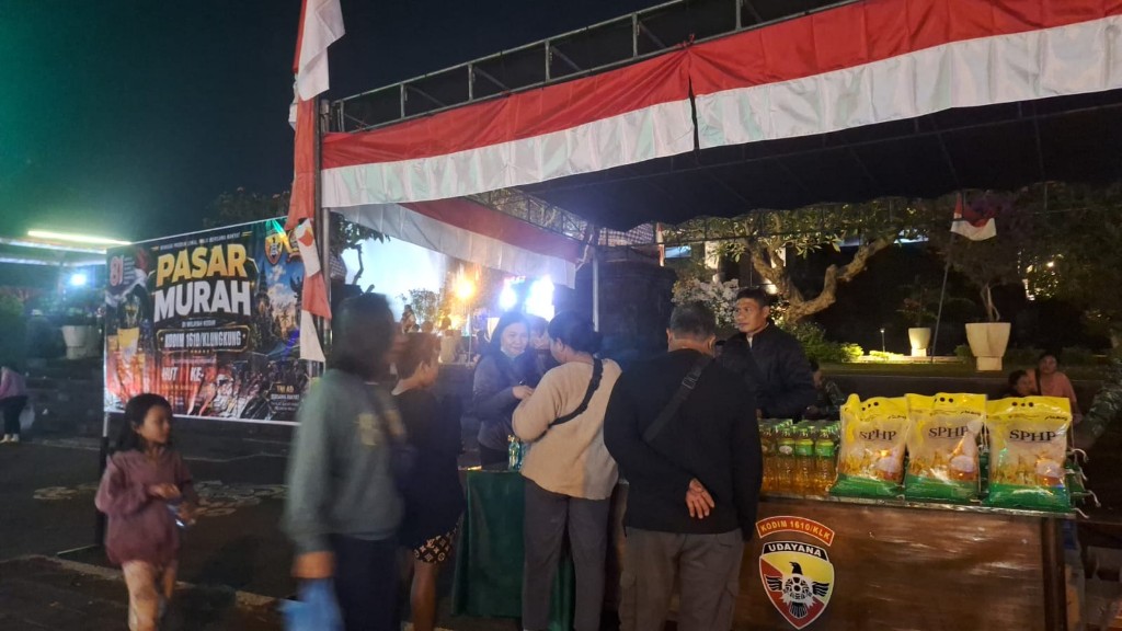 Kodim Klungkung Meriahkan HUT ke-80 RI, Pasar Murah Diserbu Warga