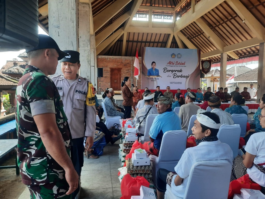 Terjunkan Babinsa Kawal Aksi Sosial Tim Penggerak PKK Provinsi Bali, Letkol Sidik Pramono Tegaskan Sinergi TNI Dukung Aksi Sosial di Masyarakat