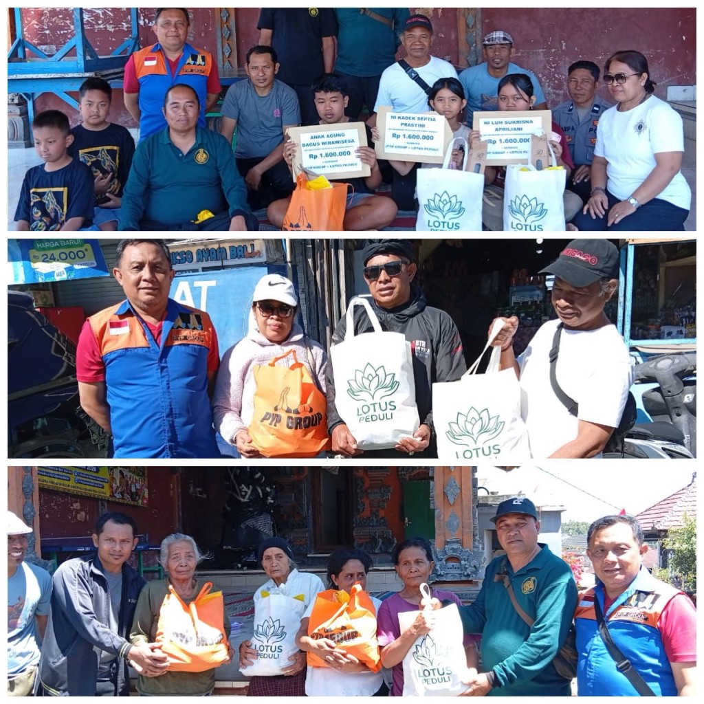 MSP Gandeng PYP Grup dan Lotus Peduli Bantu Lansia dan Anak Yatim Piatu di Desa Kutuh