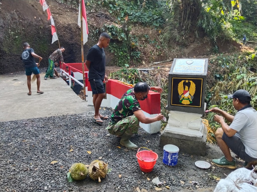 Jembatan Garuda Di Desa Getakan Tuntas 100 Persen, Dandim...
