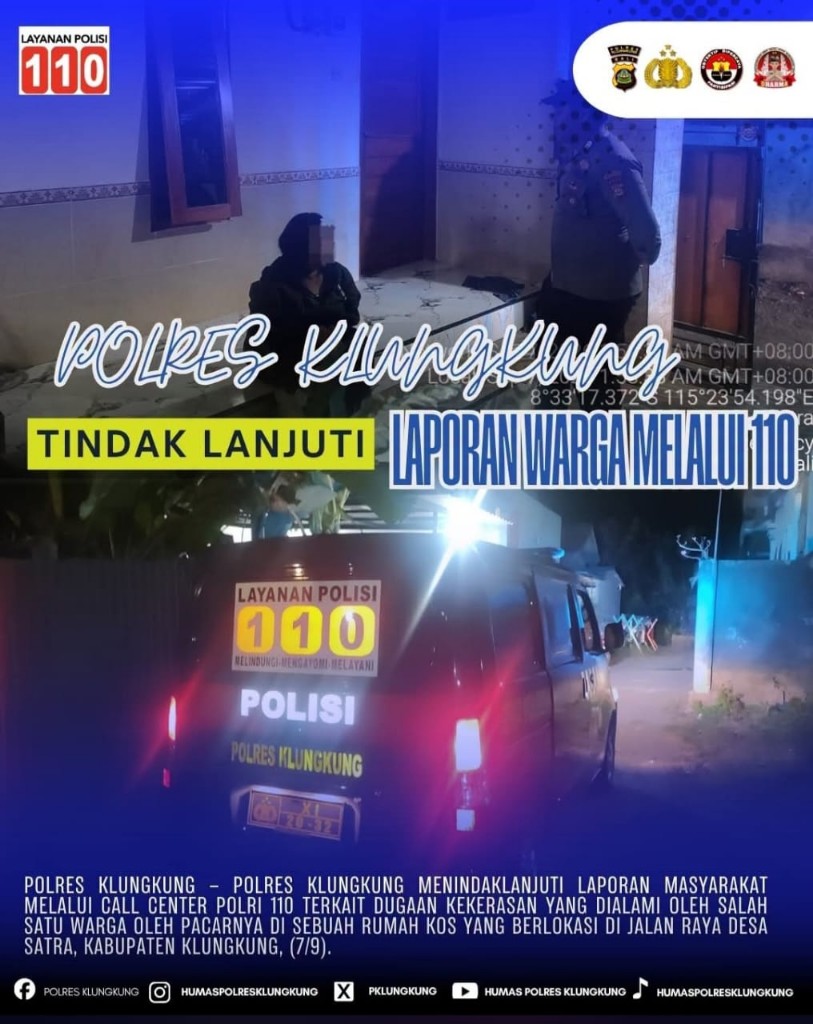 Laporan 110 Direspons Cepat, Polres Klungkung Datangi TKP Dugaan Kekerasan.