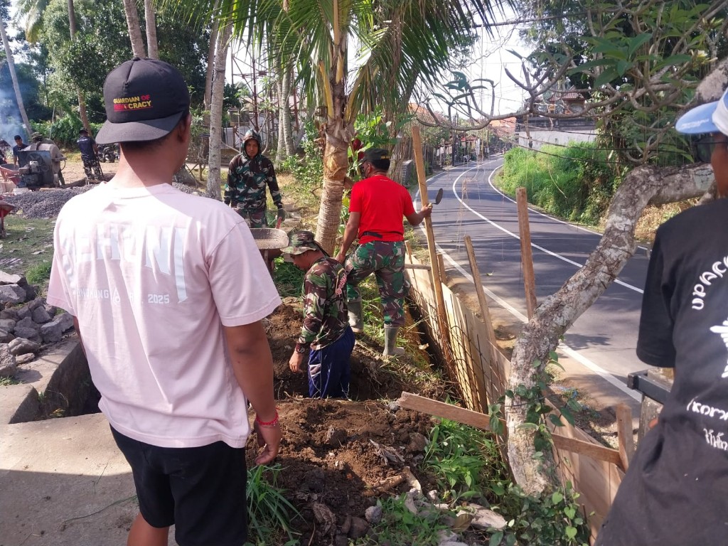 Pembangunan DPT Setra Adat Dusun Tihingan TMMD Ke-130 Kodim Klungkung Terus Dikebut, Progres Capai 10 Persen