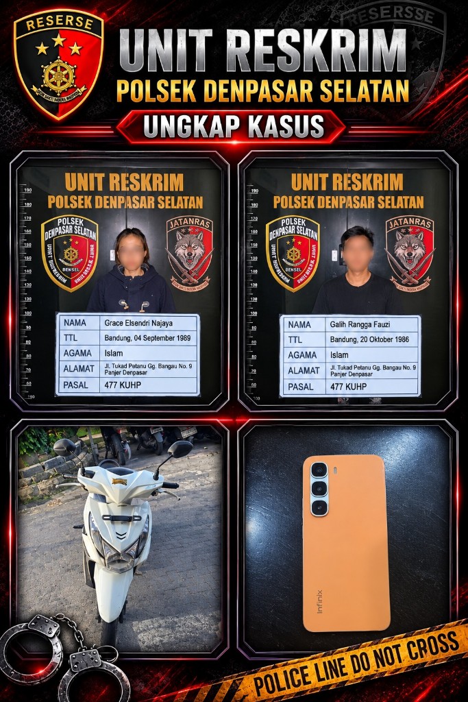 Viral di Medsos! Aksi Pencurian HP di Warung Gorengan Panjer, Dua Pelaku Dibekuk Polisi