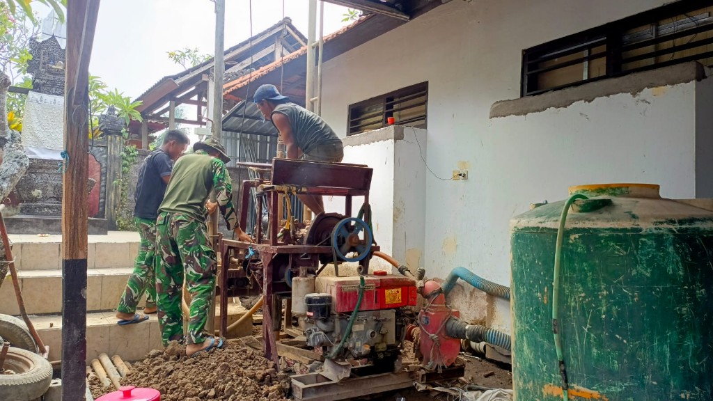 Masuki Hari Kedelapan, Satgas TMMD 130 Klungkung Mulai Sentuh Pembuatan Sumur Bor