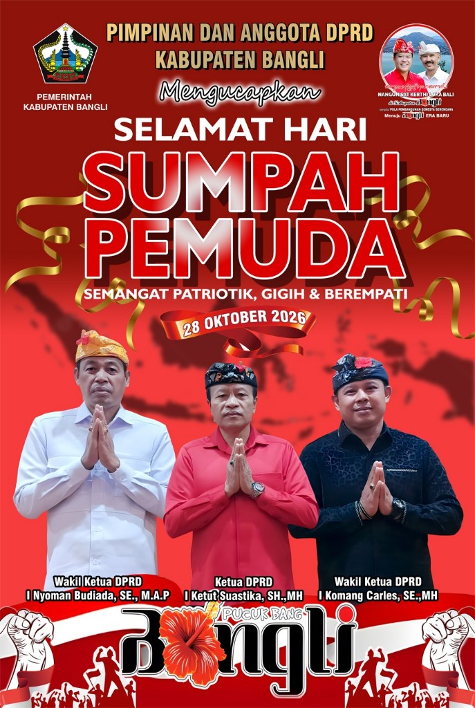 Pimpinan dan anggota DPRD Kabupaten Bangli mengucapkan selamat...