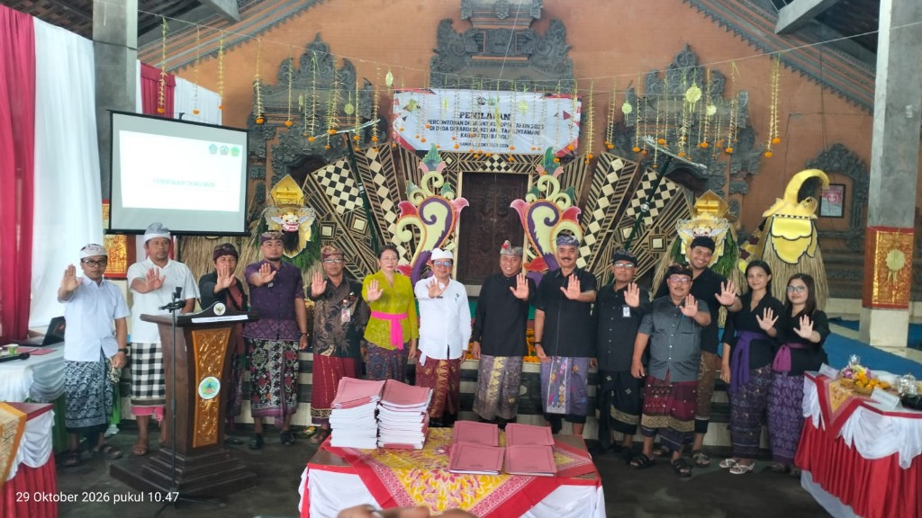 Desa Sekardadi Kandidat Kuat Percontohan Desa Antikorupsi 2026, Sekda Bangli Tekankan Pentingnya Integritas Sejak Dini