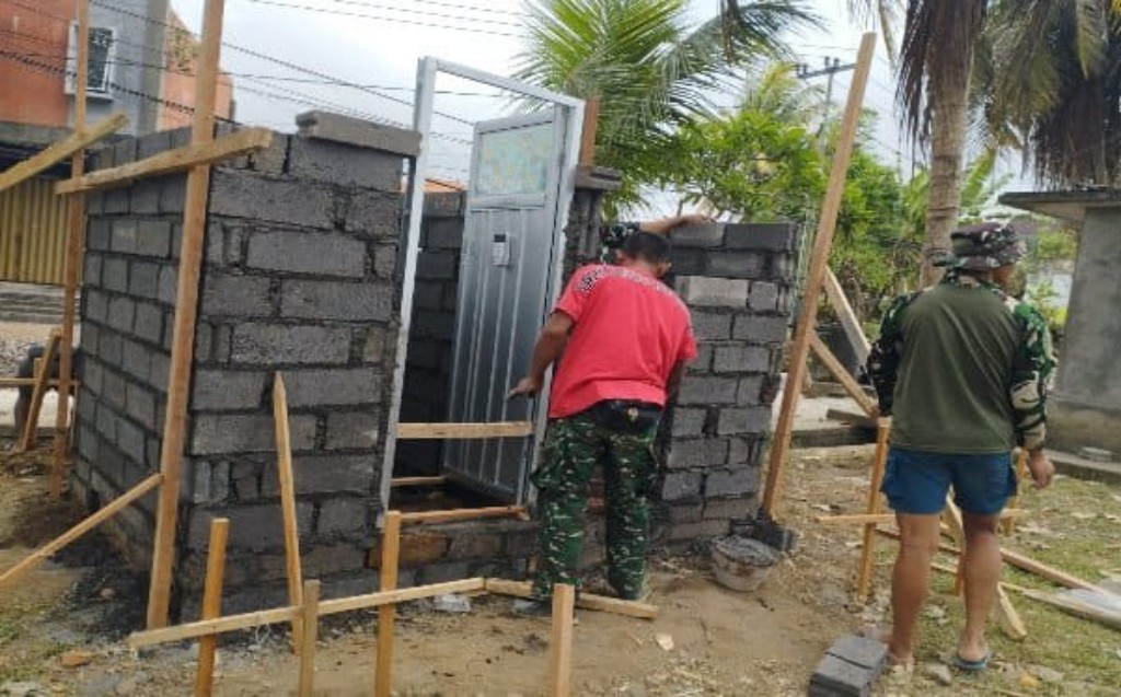 Progres 40 Persen, MCK Di Setra Tihingan Dikebut Satgas TMMD Kodim Klungkung